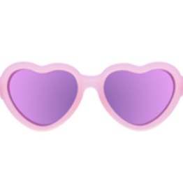 Babiators Polarized Heart: Frosted Pink with Purple Mirrored Lenses