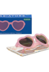 Babiators Polarized Heart: Frosted Pink with Purple Mirrored Lenses