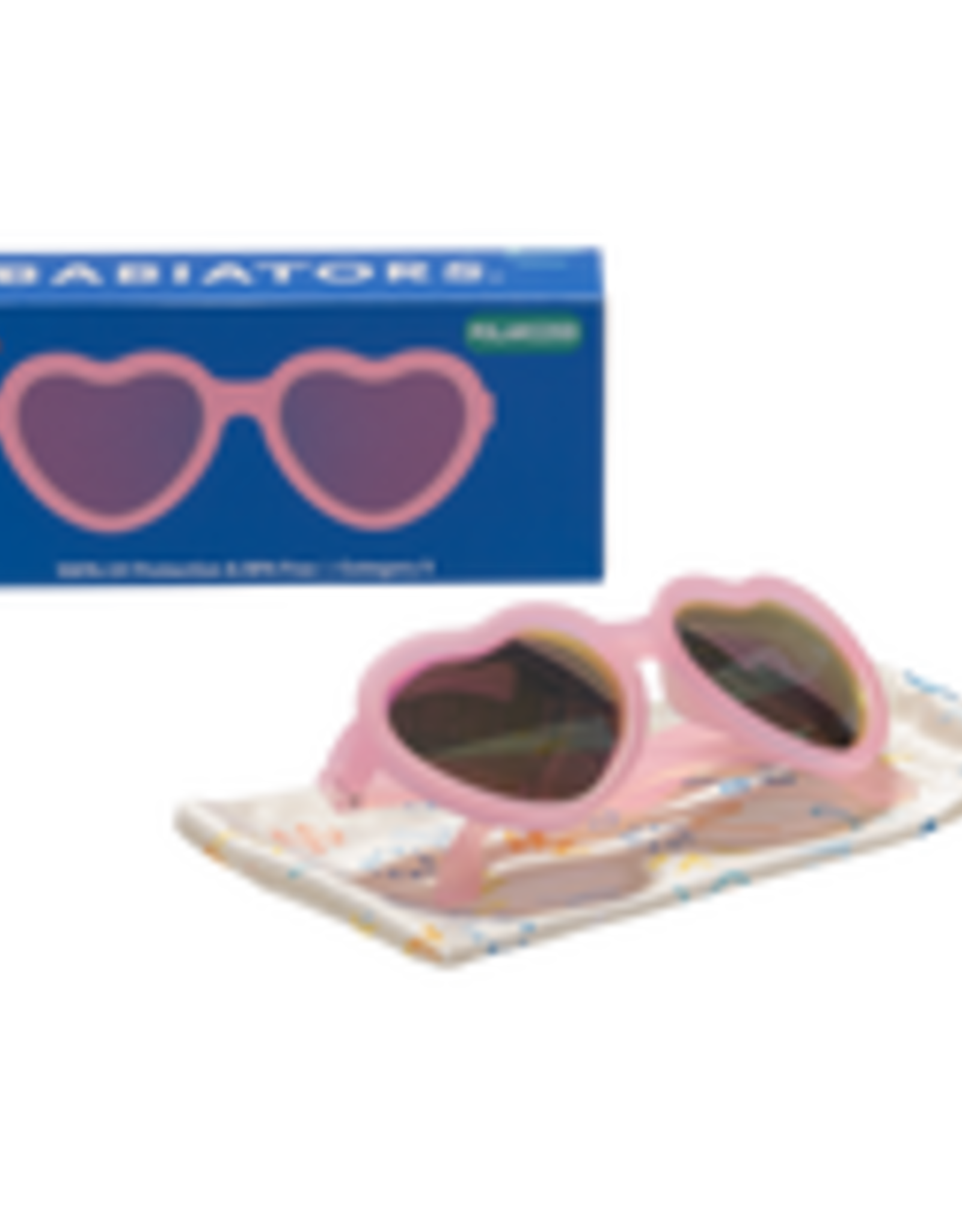 Babiators Polarized Heart: Frosted Pink with Purple Mirrored Lenses