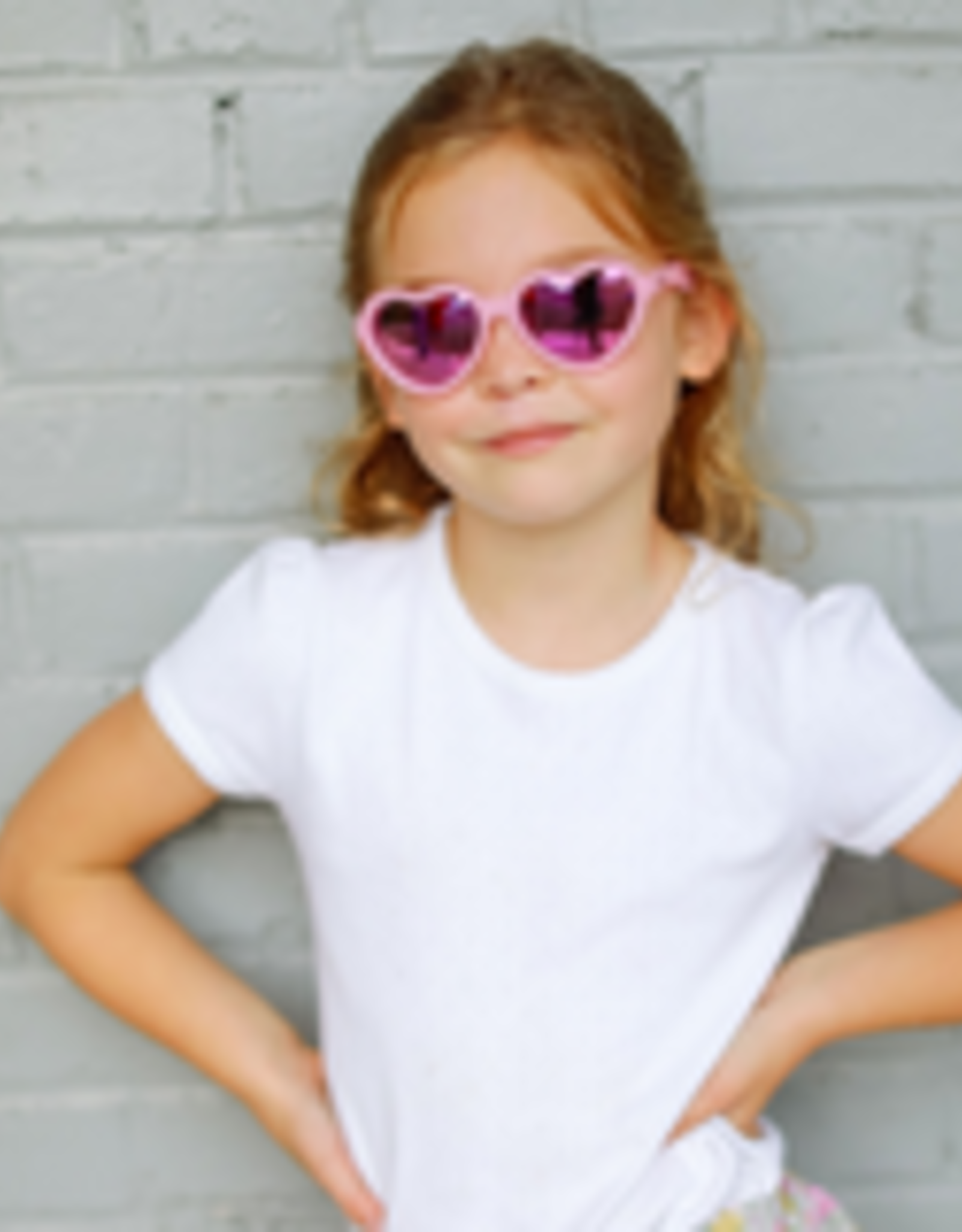 Babiators Polarized Heart: Frosted Pink with Purple Mirrored Lenses