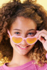 Babiators Polarized Heart: Frosted Pink with Purple Mirrored Lenses
