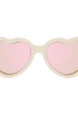 Babiators Polarized Heart: Sweet Cream with Rose Gold Mirrored Lenses