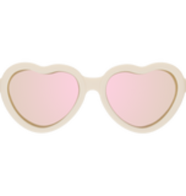 Babiators Polarized Heart: Sweet Cream with Rose Gold Mirrored Lenses