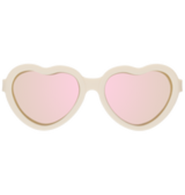 Babiators Polarized Heart: Sweet Cream with Rose Gold Mirrored Lenses