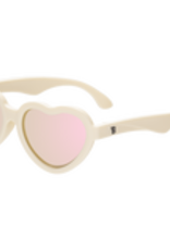 Babiators Polarized Heart: Sweet Cream with Rose Gold Mirrored Lenses