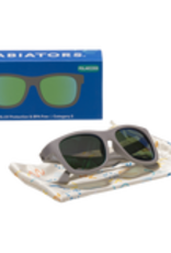 Babiators Polarized Navigators: Graphite Grey with Green Mirrored Lenses