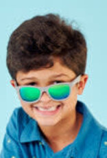 Babiators Polarized Navigators: Graphite Grey with Green Mirrored Lenses