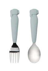 Loulou Lollipop Born to be Wild - Toddler Spoon & Fork Set - Elephant