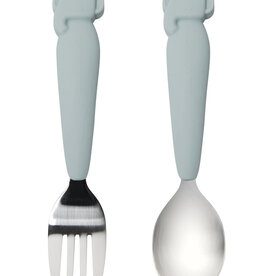 Loulou Lollipop Born to be Wild - Toddler Spoon & Fork Set - Elephant