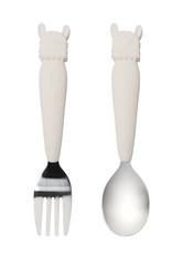 Loulou Lollipop Born to be Wild - Toddler Spoon & Fork Set - Llama