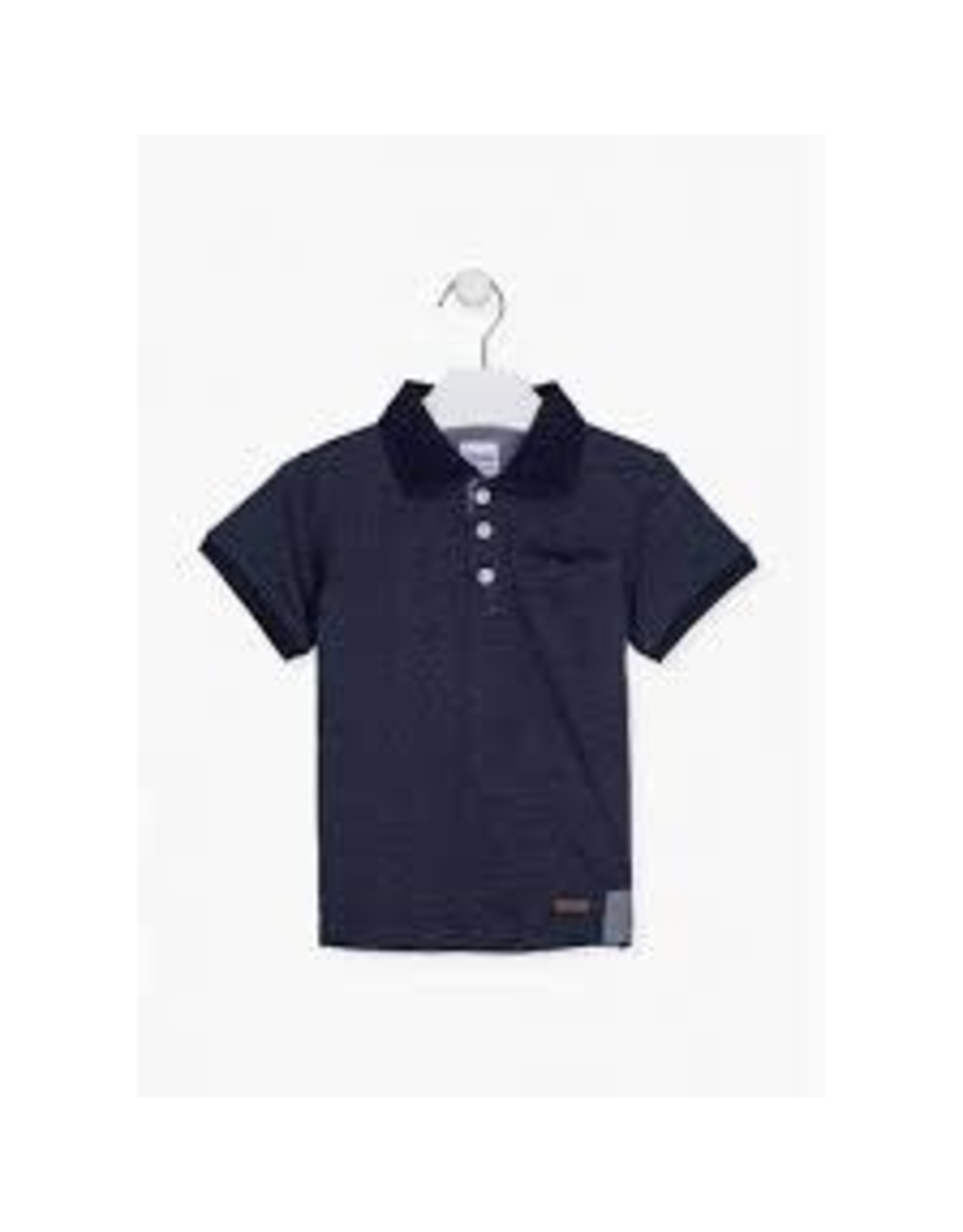 Losan Chic Navy Polo with Gray Spots