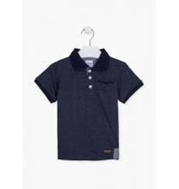 Losan Chic Navy Polo with Gray Spots