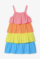 Hatley Neon Rainbow Tiered Layered Dress