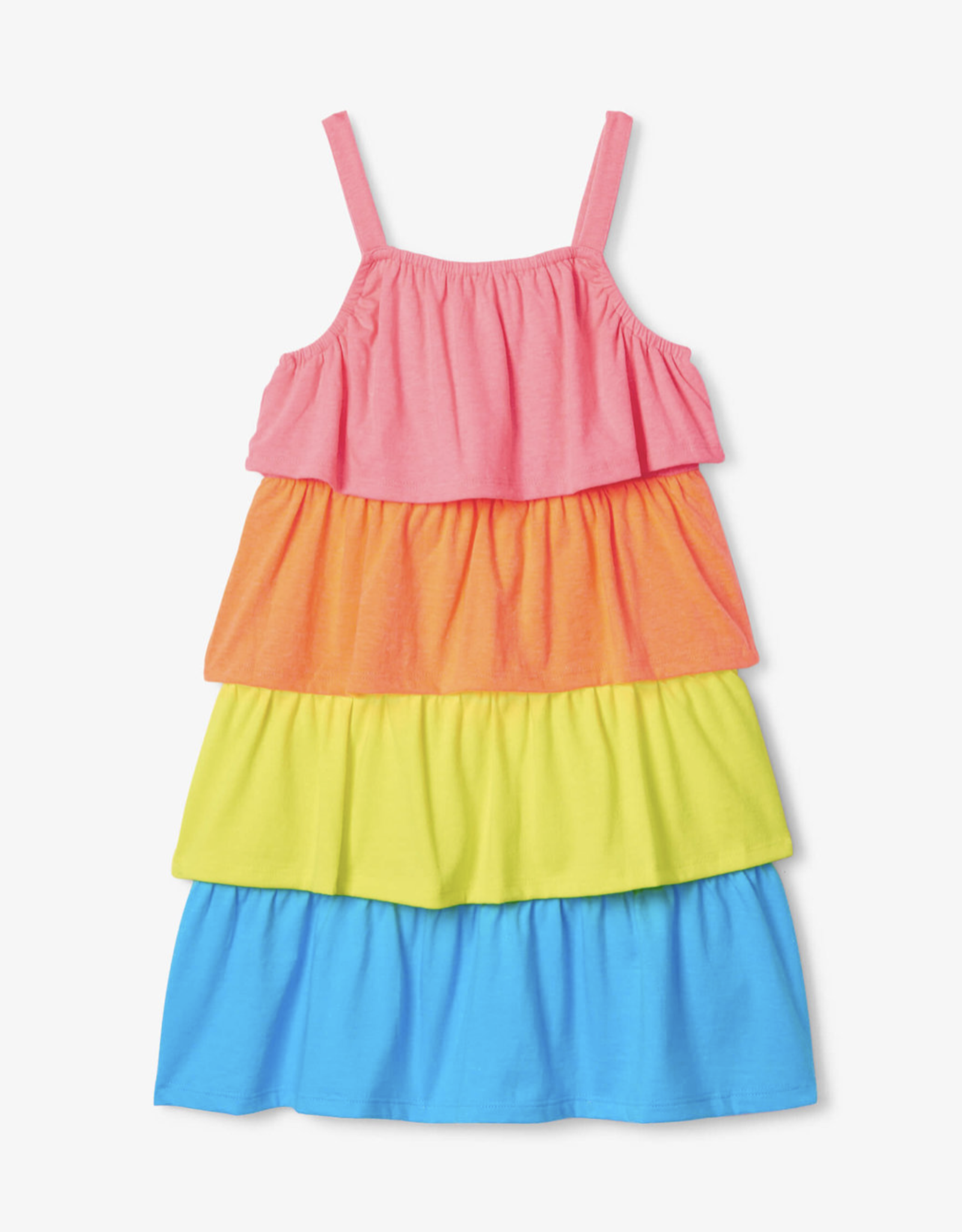 Hatley Neon Rainbow Tiered Layered Dress