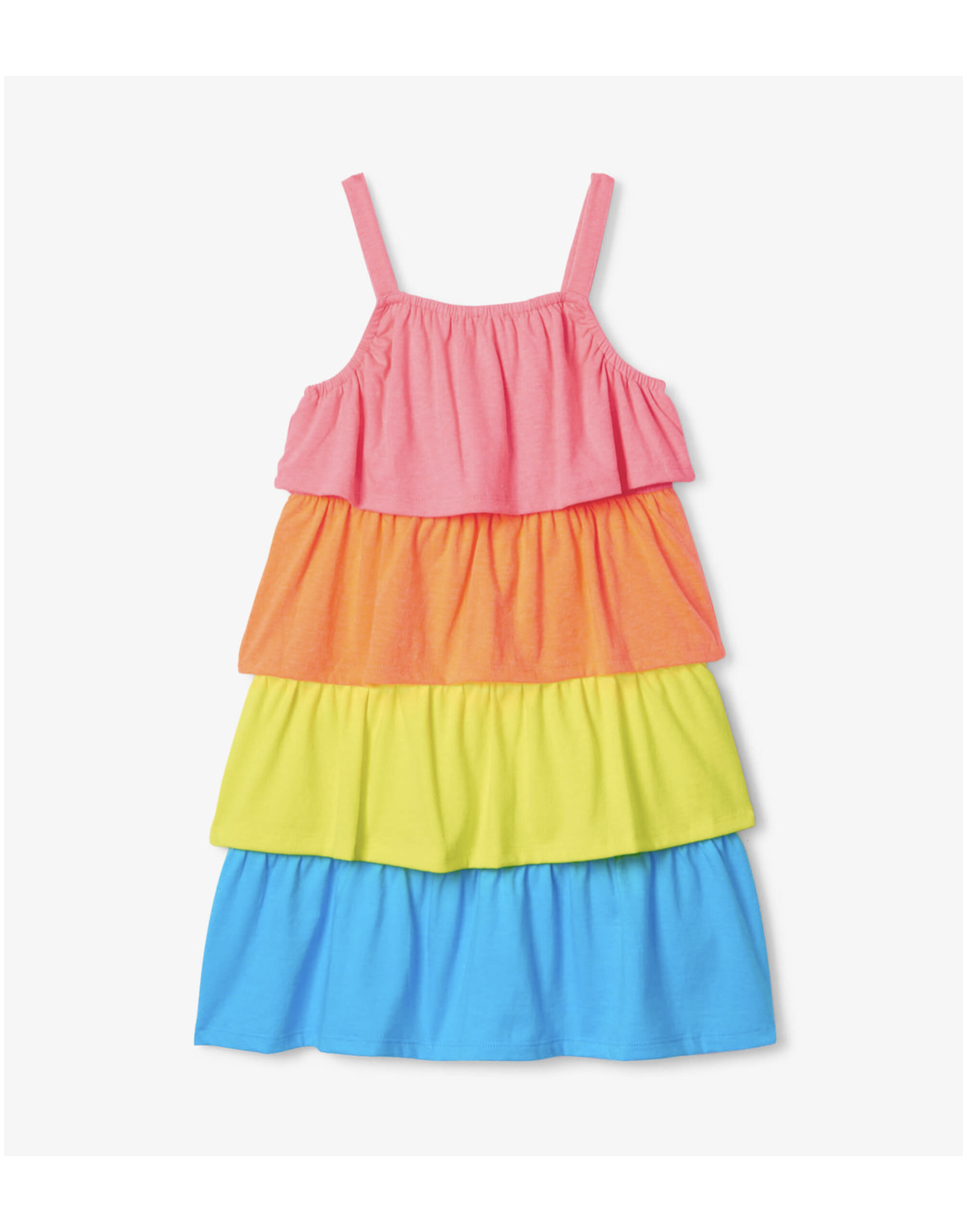 Hatley Neon Rainbow Tiered Layered Dress