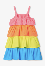 Hatley Neon Rainbow Tiered Layered Dress