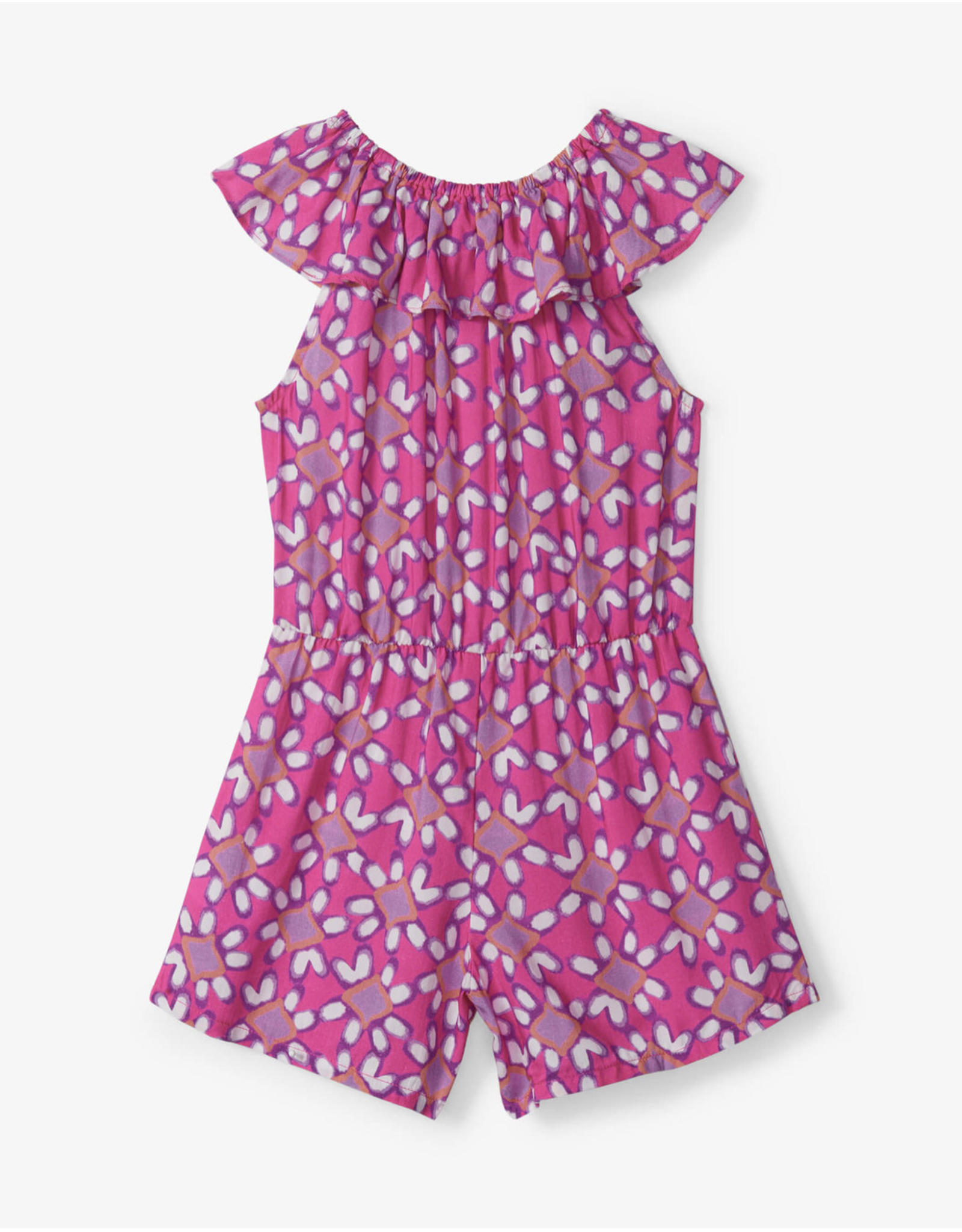 Hatley Shibori Flowers Shoulder Flounce Romper