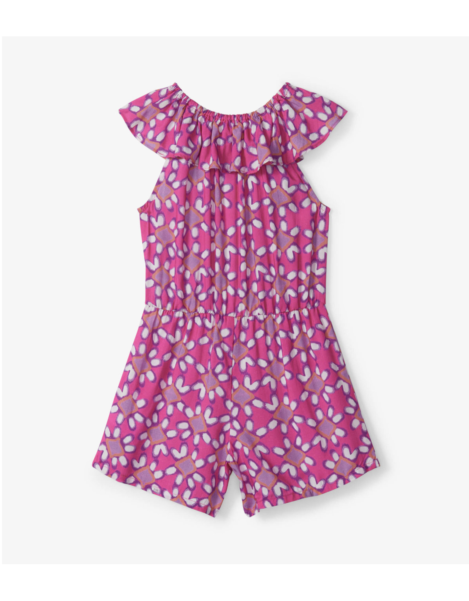 Hatley Shibori Flowers Shoulder Flounce Romper