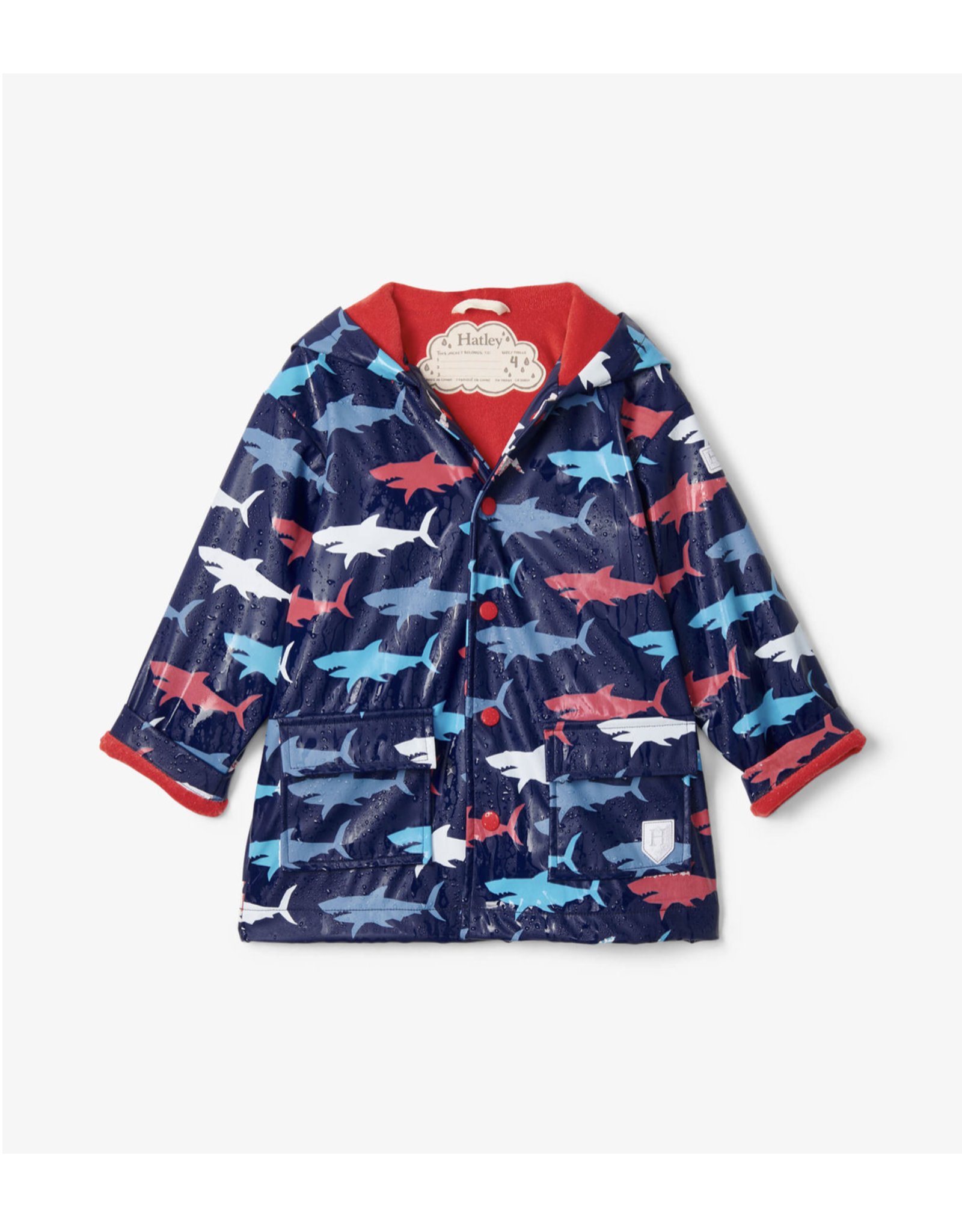 Hatley Hungry Sharks Colour Changing Raincoat