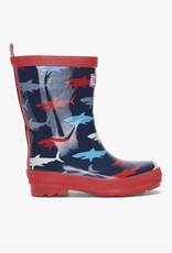 Hatley Hungry Sharks Shiny Rain Boots