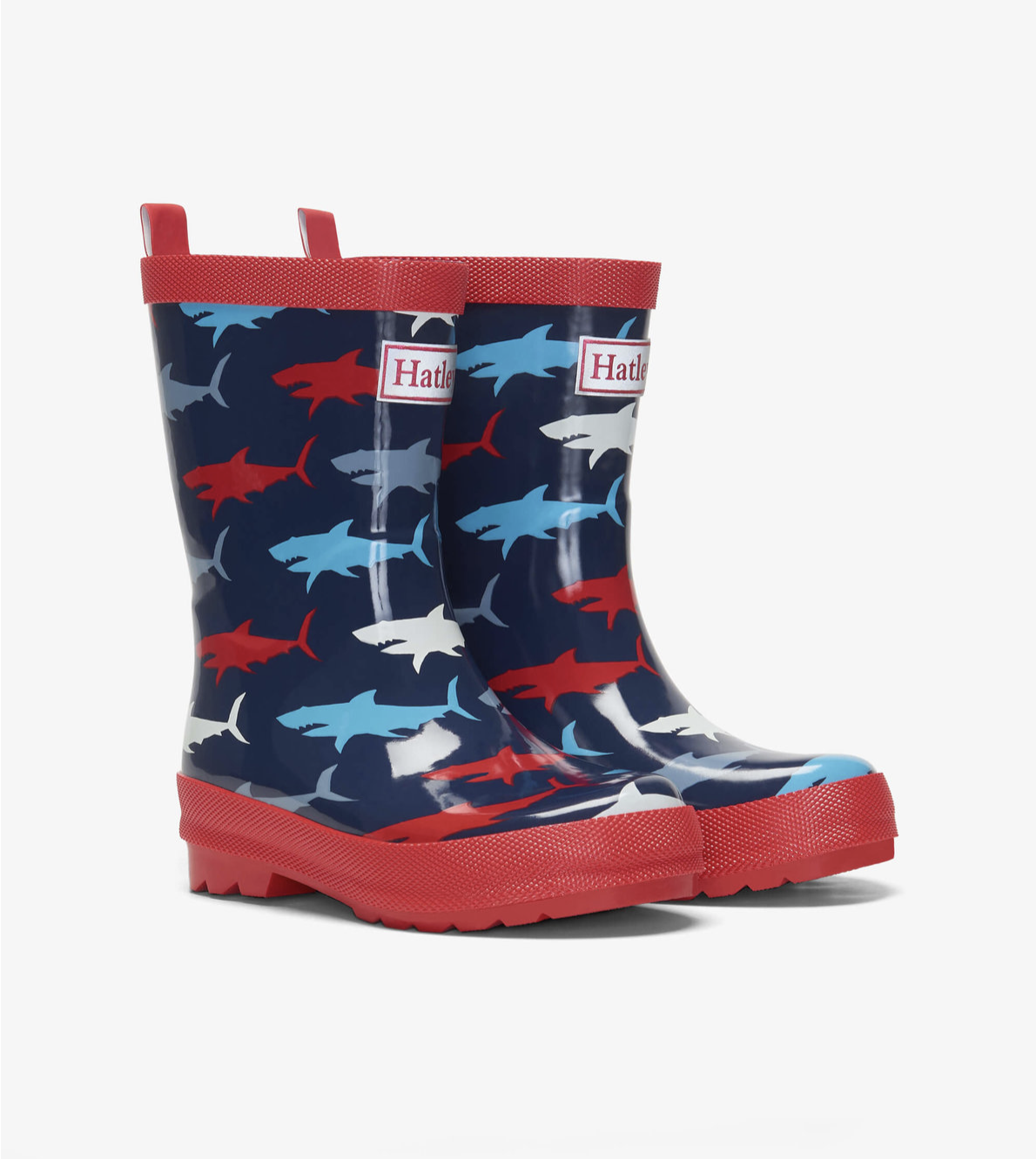 Hatley Shiny Rain Boots - Hungry Sharks Hatley Shiny Rain Boots - Hungry Sharks