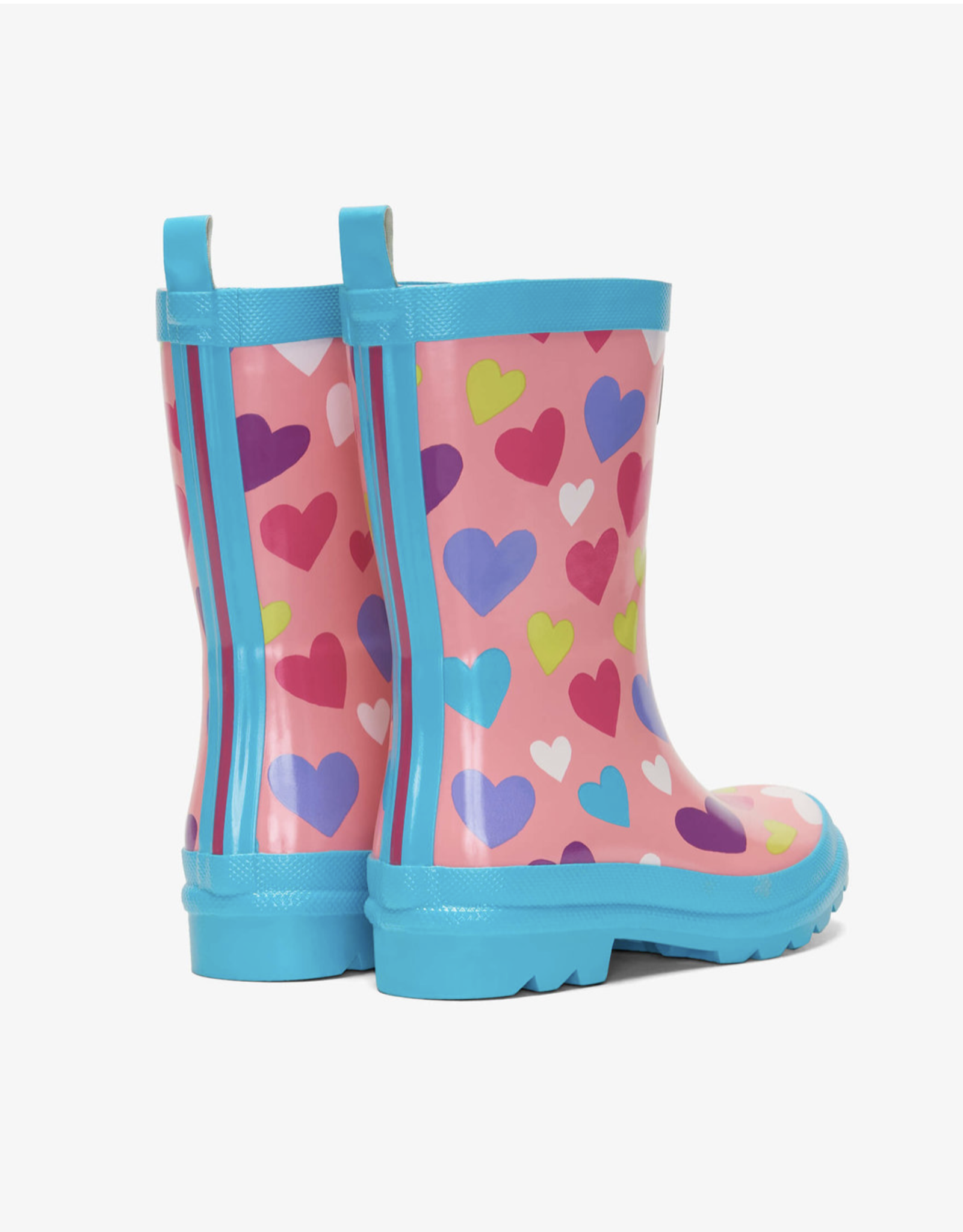 Hatley Shiny Rain Boots - Colourful Hearts Hatley Shiny Rain Boots - Colourful Hearts