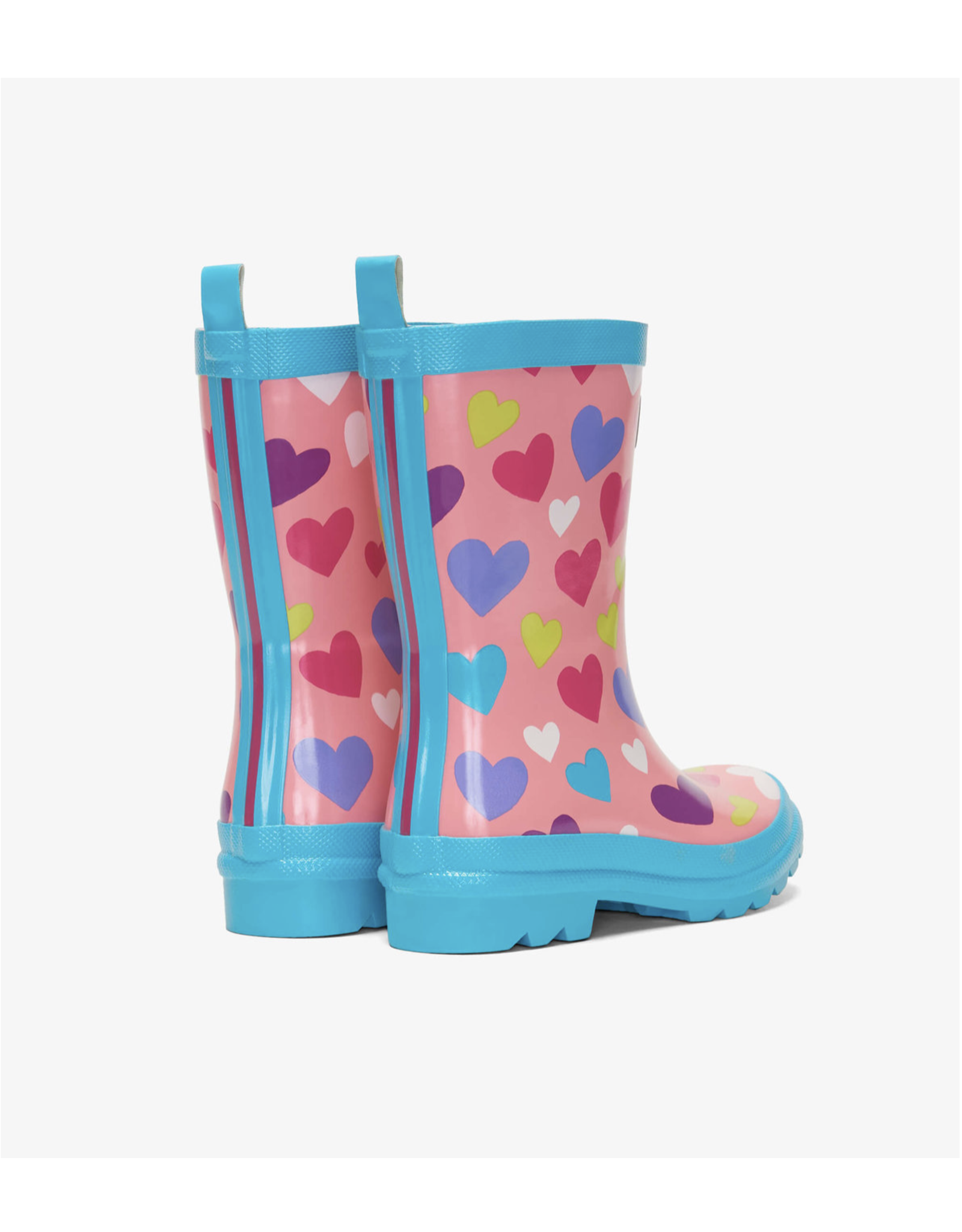 Hatley Colourful Hearts Shiny Rain Boots