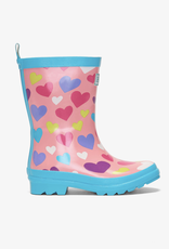 Hatley Colourful Hearts Shiny Rain Boots