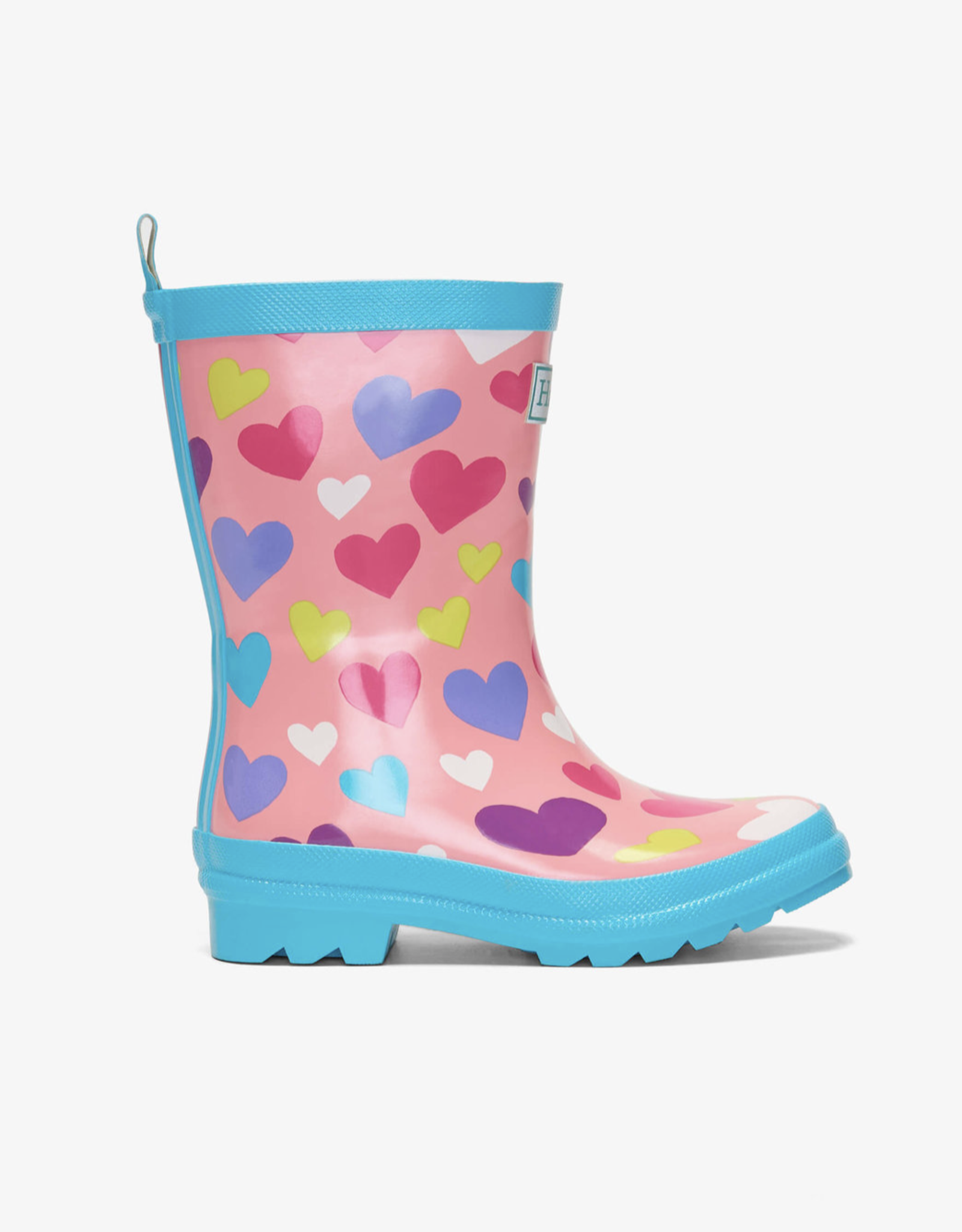 Hatley Shiny Rain Boots - Colourful Hearts Hatley Shiny Rain Boots - Colourful Hearts