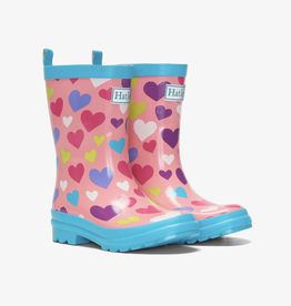 Hatley Colourful Hearts Shiny Rain Boots
