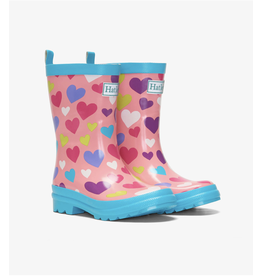 Hatley Colourful Hearts Shiny Rain Boots