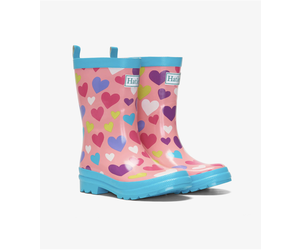 Hatley Shiny Rain Boots - Colourful Hearts Hatley Shiny Rain Boots - Colourful Hearts