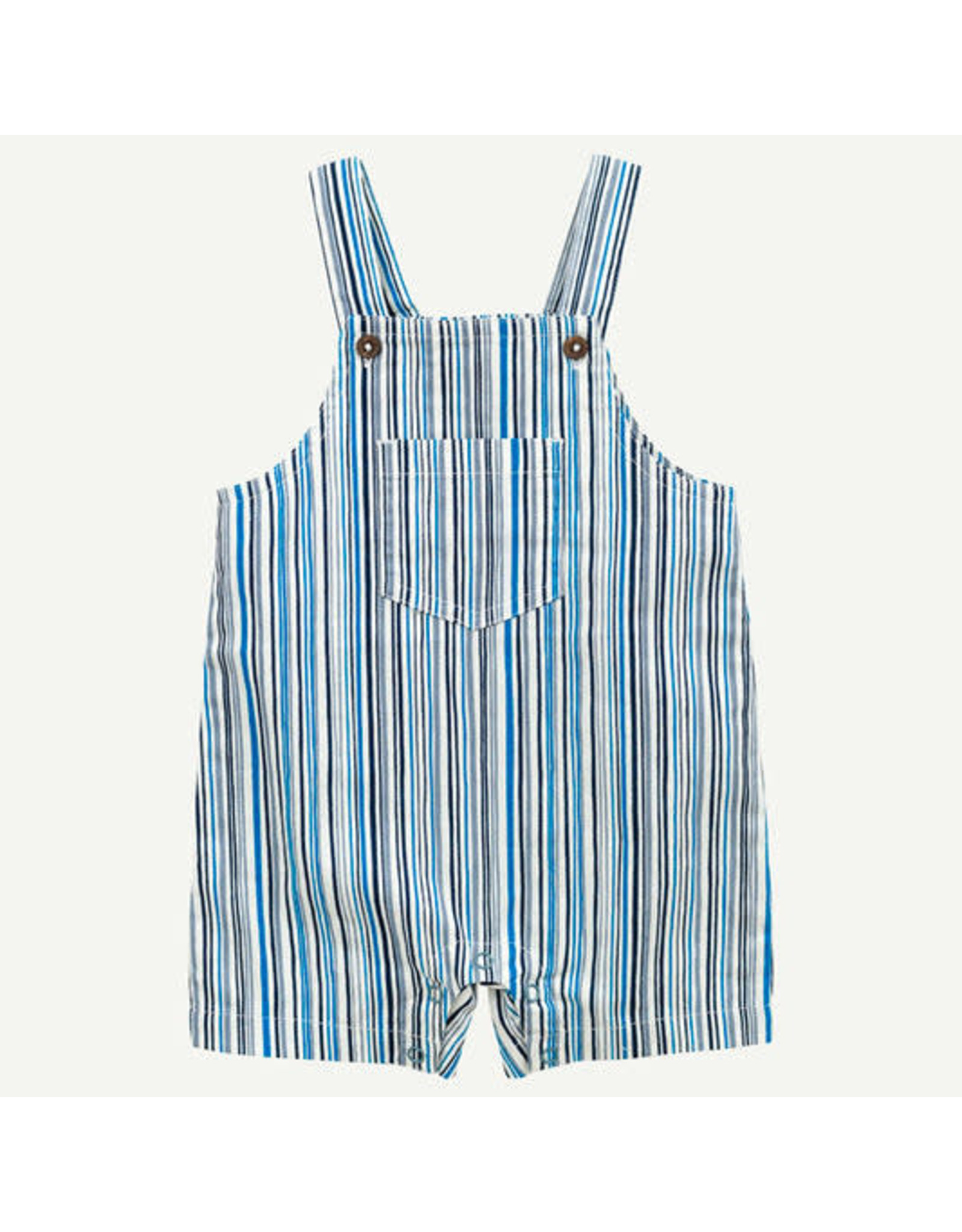 Oliver & Rain Blue Striped Overalls