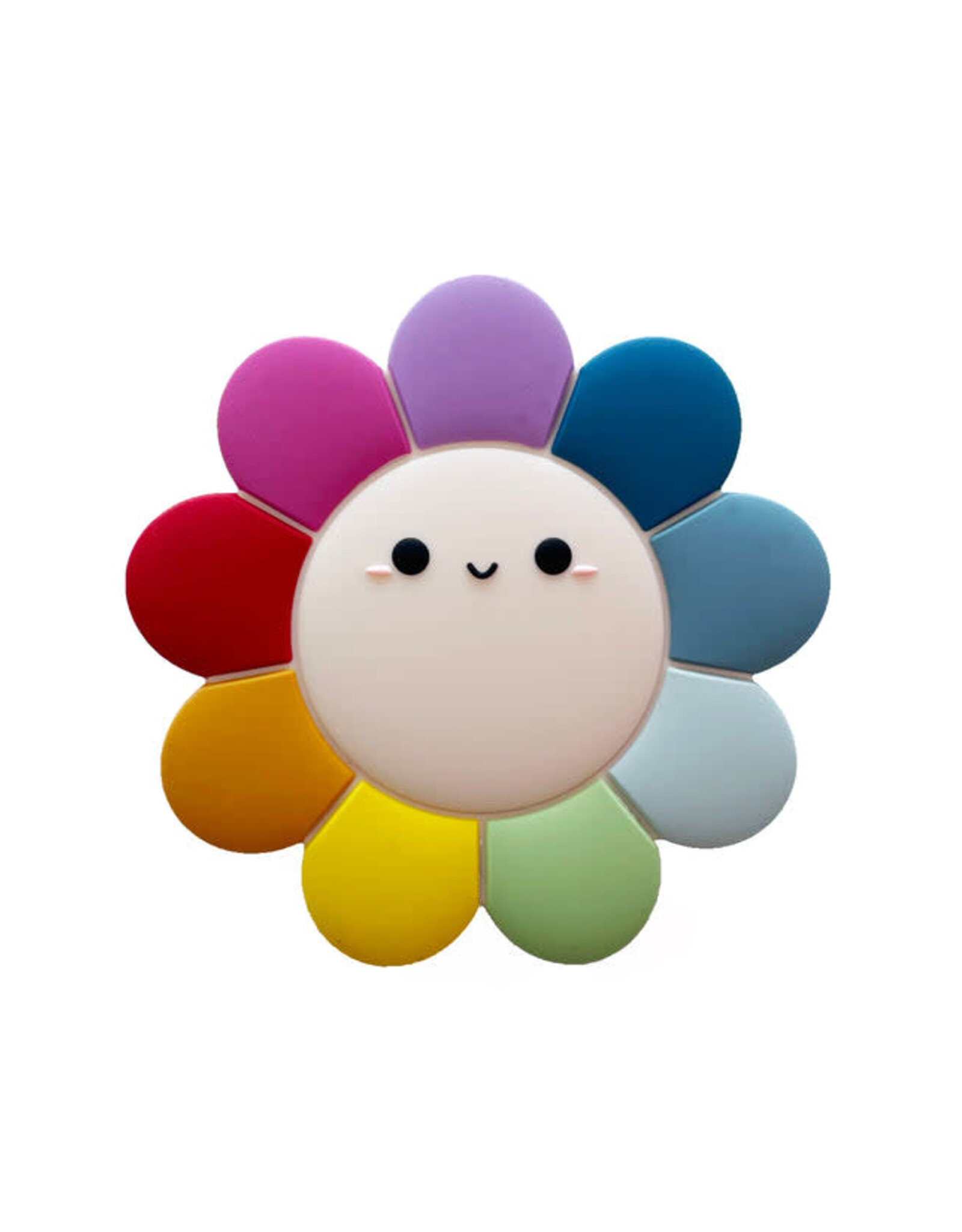 Loulou Lollipop Daisy Silicone Teether - Rainbow