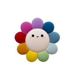 Loulou Lollipop Daisy Silicone Teether - Rainbow