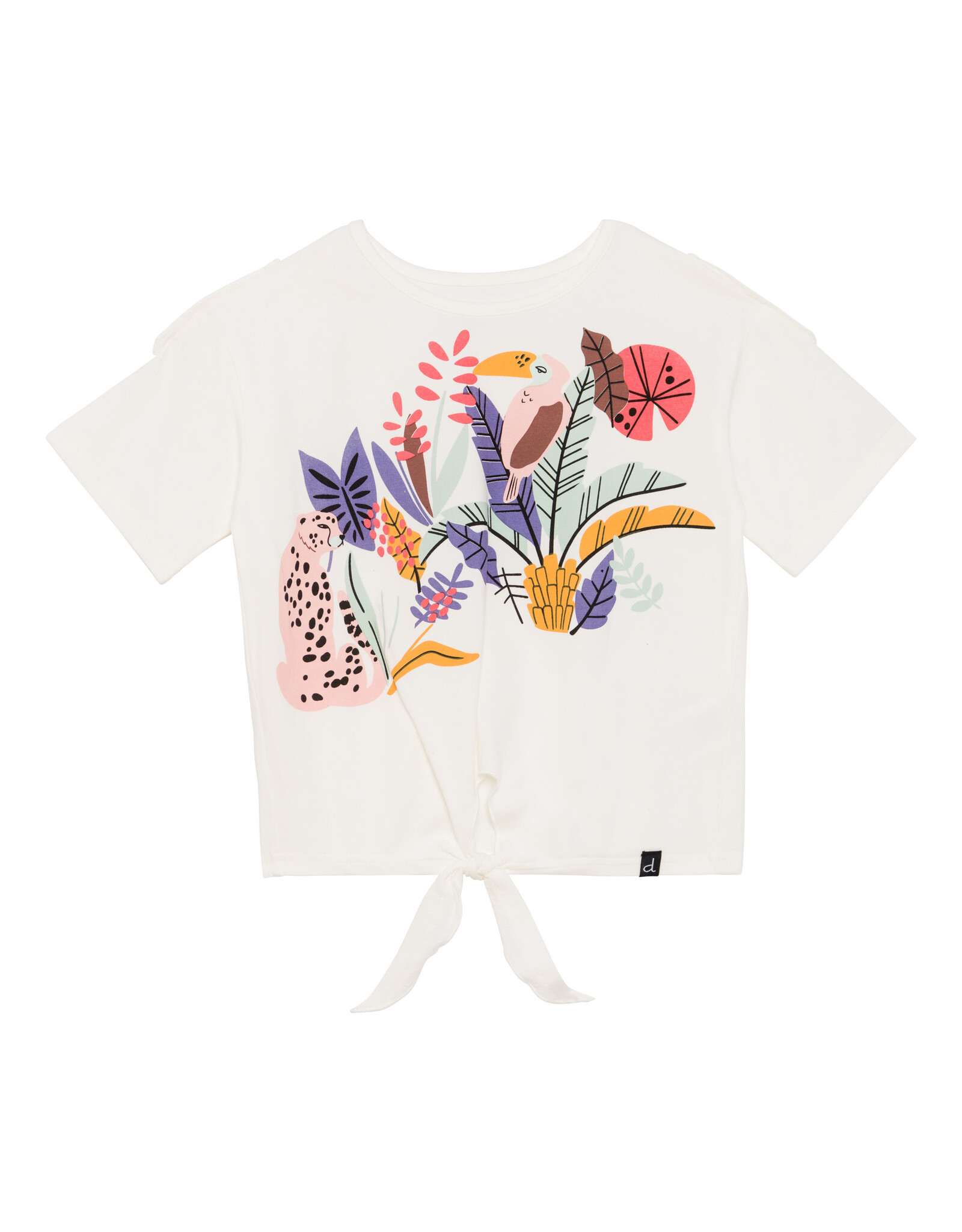 Deux Par Deux Safari T-Shirt w/Front Knot