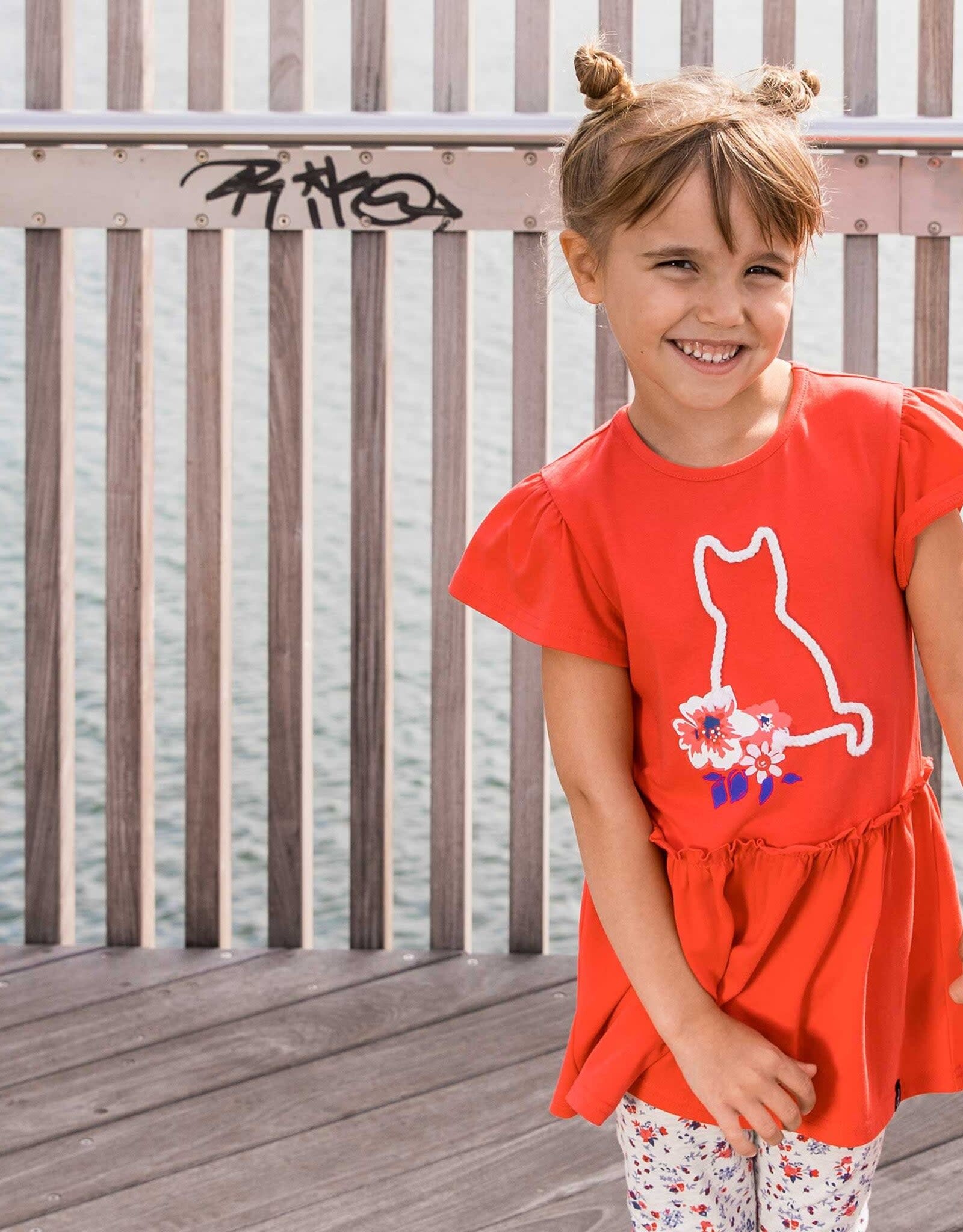 Deux Par Deux Lollipop Short Sleeve Tunic w/Graphic