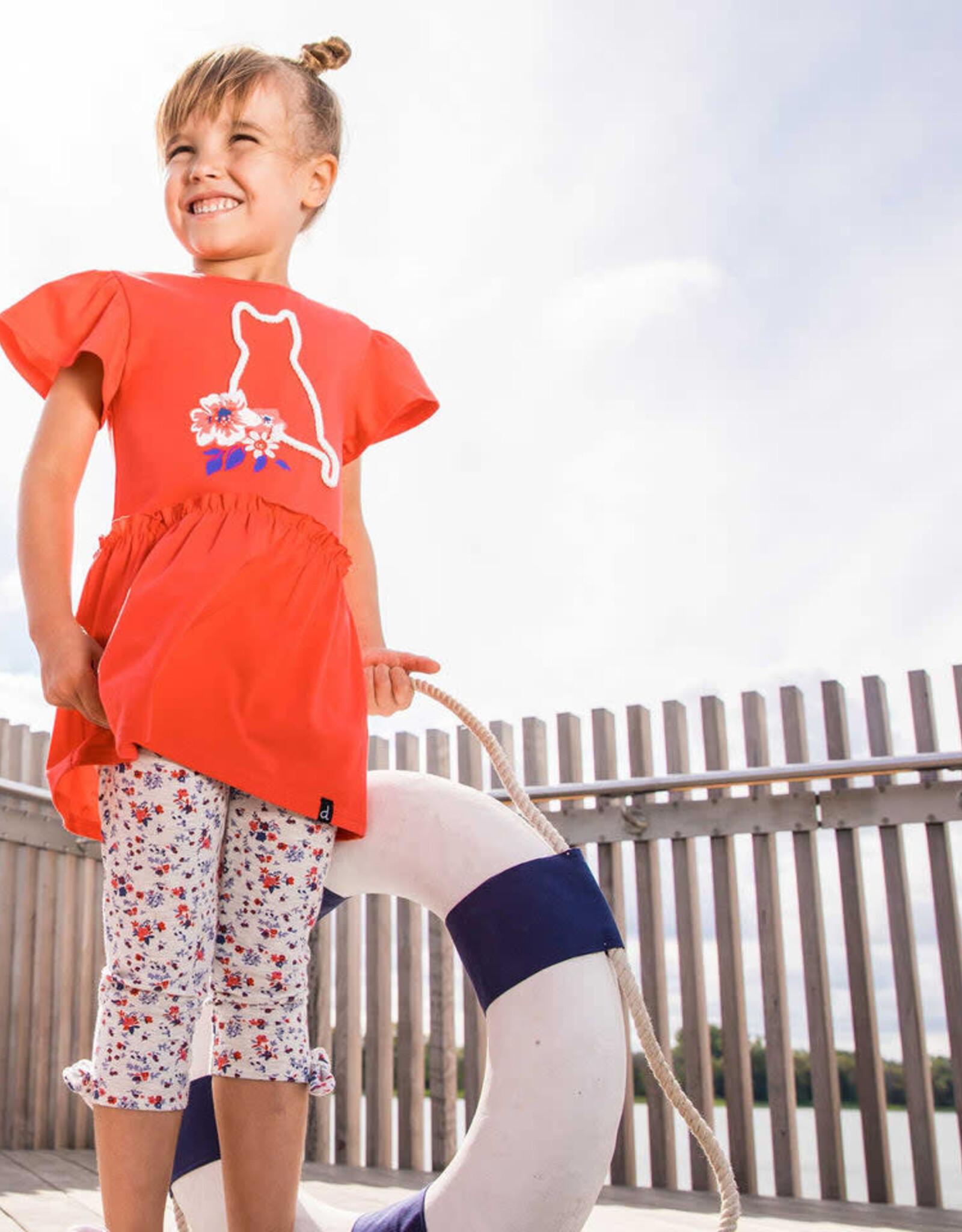 Deux Par Deux Lollipop Short Sleeve Tunic w/Graphic