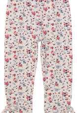 Deux Par Deux Oatmeal Flowers Capri w/Hem Knot