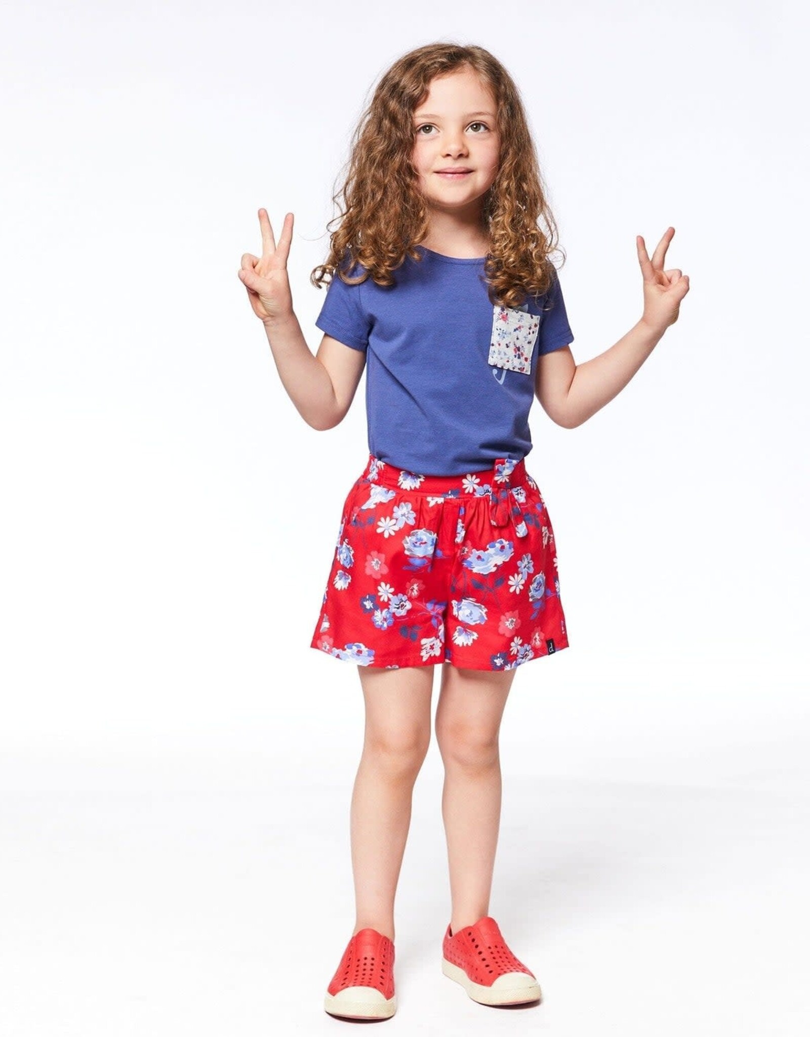 Deux Par Deux Lollipop Flowers Shorts