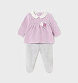 Mayoral Pearl Velour Set w/Leg Warmers