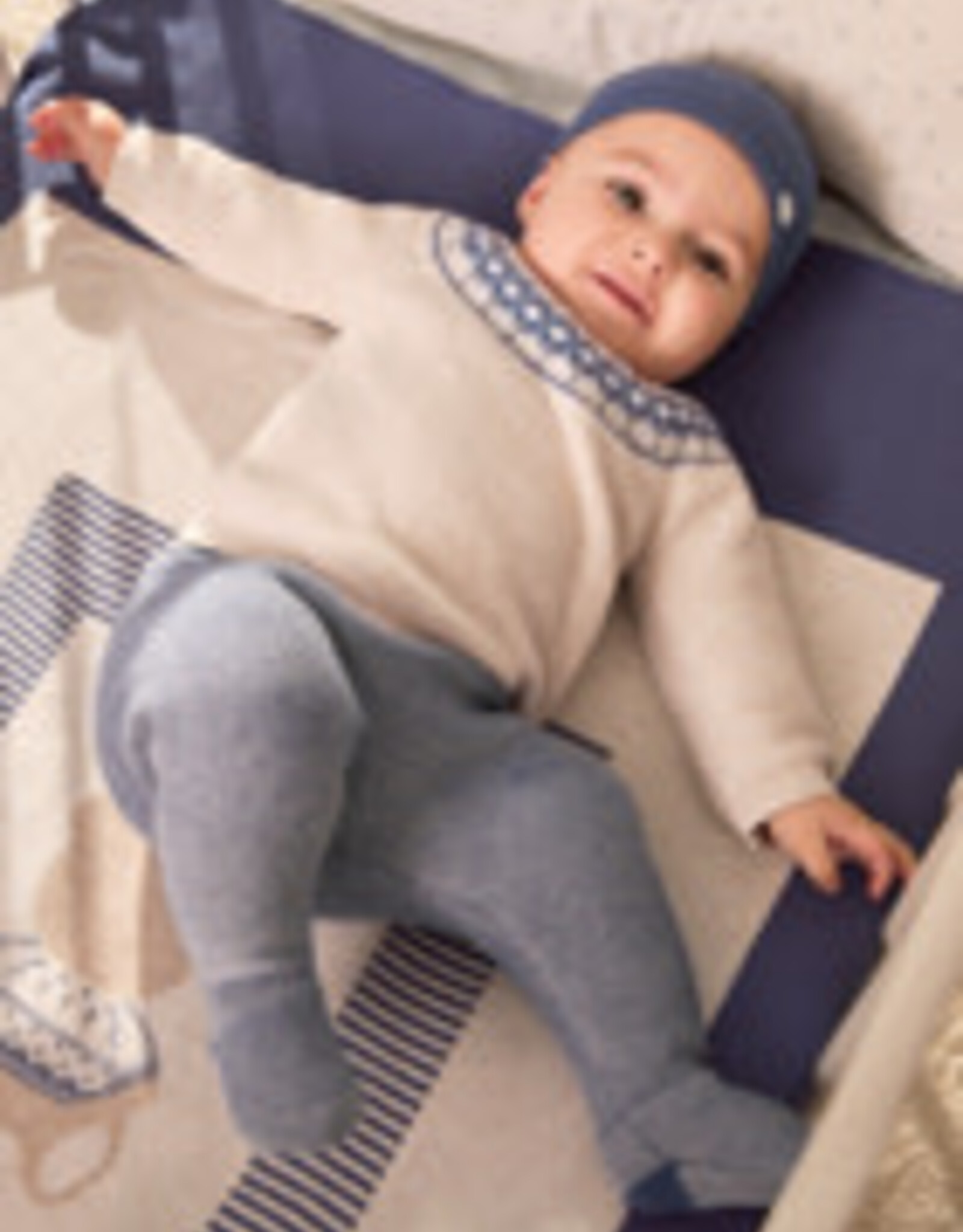 Mayoral Winter Blue Knit Baby Leg Warmer Set