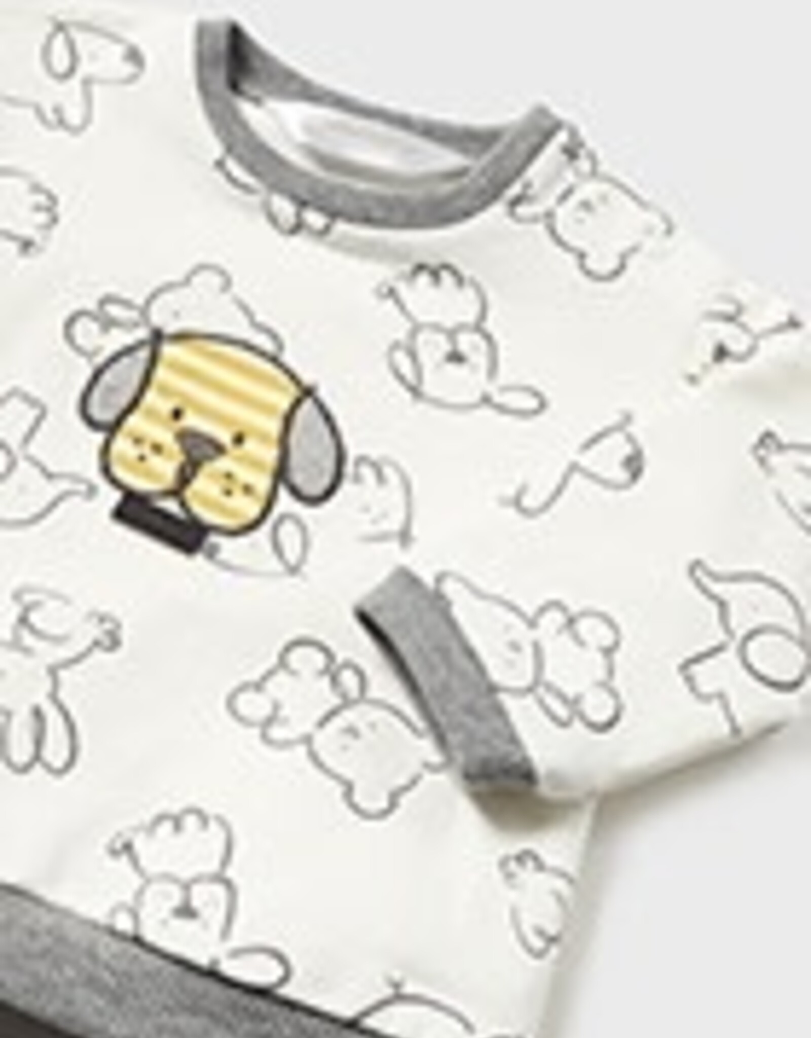 Mayoral Chalk Gray Footie Overall Set