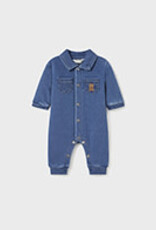 Mayoral Fleece Denim Bodysuit