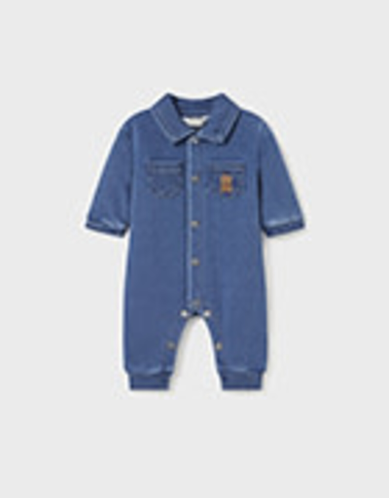 Mayoral Fleece Denim Bodysuit