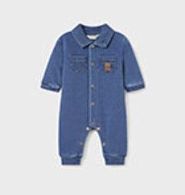 Mayoral Fleece Denim Bodysuit