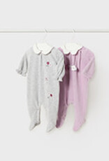 Mayoral Violet 2 Pc Velour Onesie