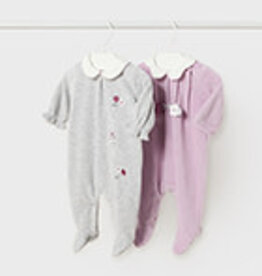 Mayoral Violet 2 Pc Velour Onesie