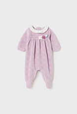 Mayoral Violet Velour Onesie