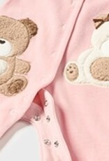 Mayoral Baby Rose Velour Bear Onesie